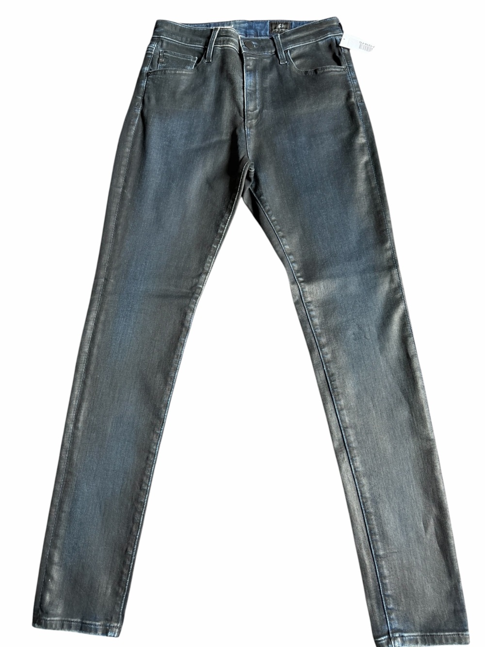 AG Adriano Goldschmeid the Farrah High Rise Skinny Coated Blue/Black Jeans